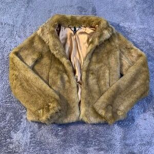 Cute Fall Y2K All Over Brown Faux Fur Jacket